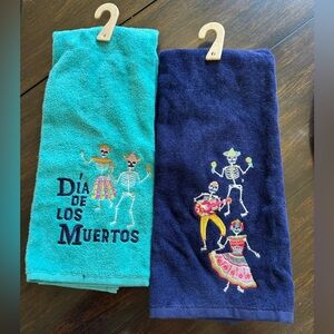 Dia de los Muertos Embroidered Towels